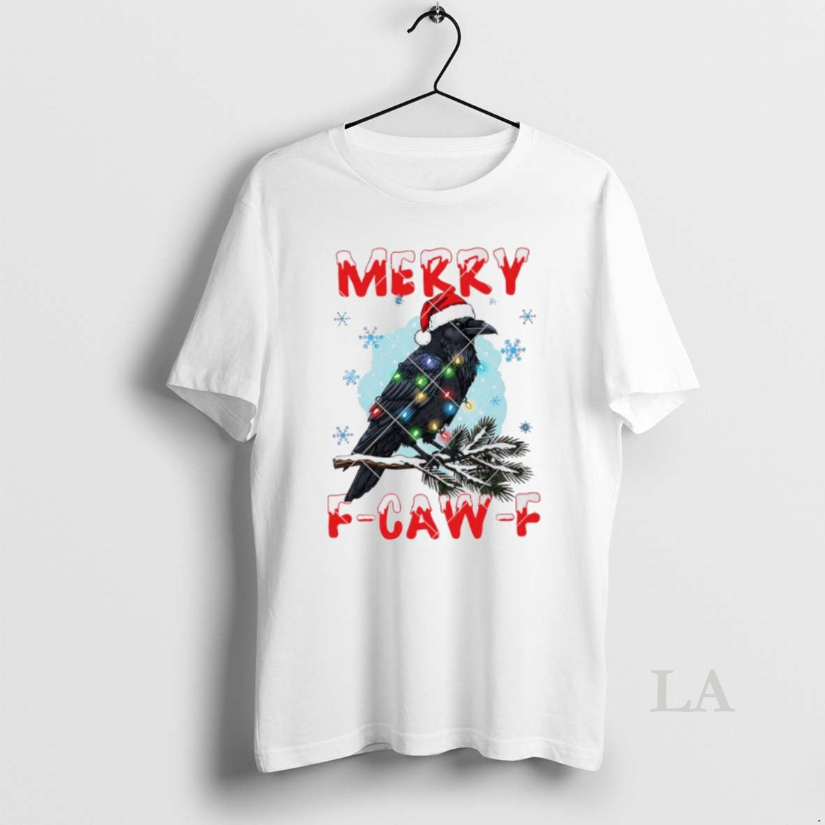 Original Happy Christmas Black Raven String Light T-Shirts, Hoodie, Sweatshirt | InkNestWear.com