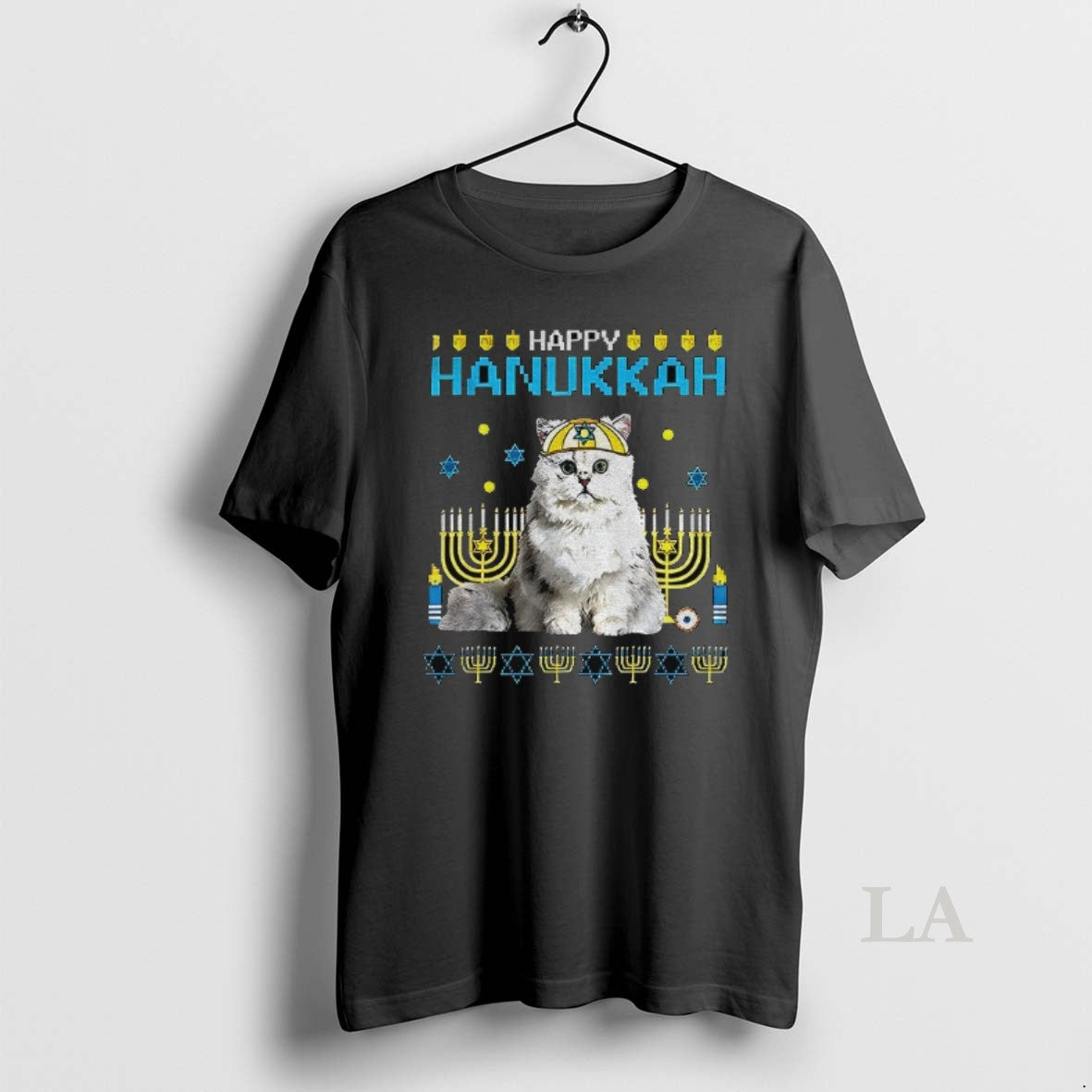 Original Happy Hanukkah Cat Menorah Jewish Holiday T-Shirts, Hoodie, Sweatshirt | InkNestWear.com