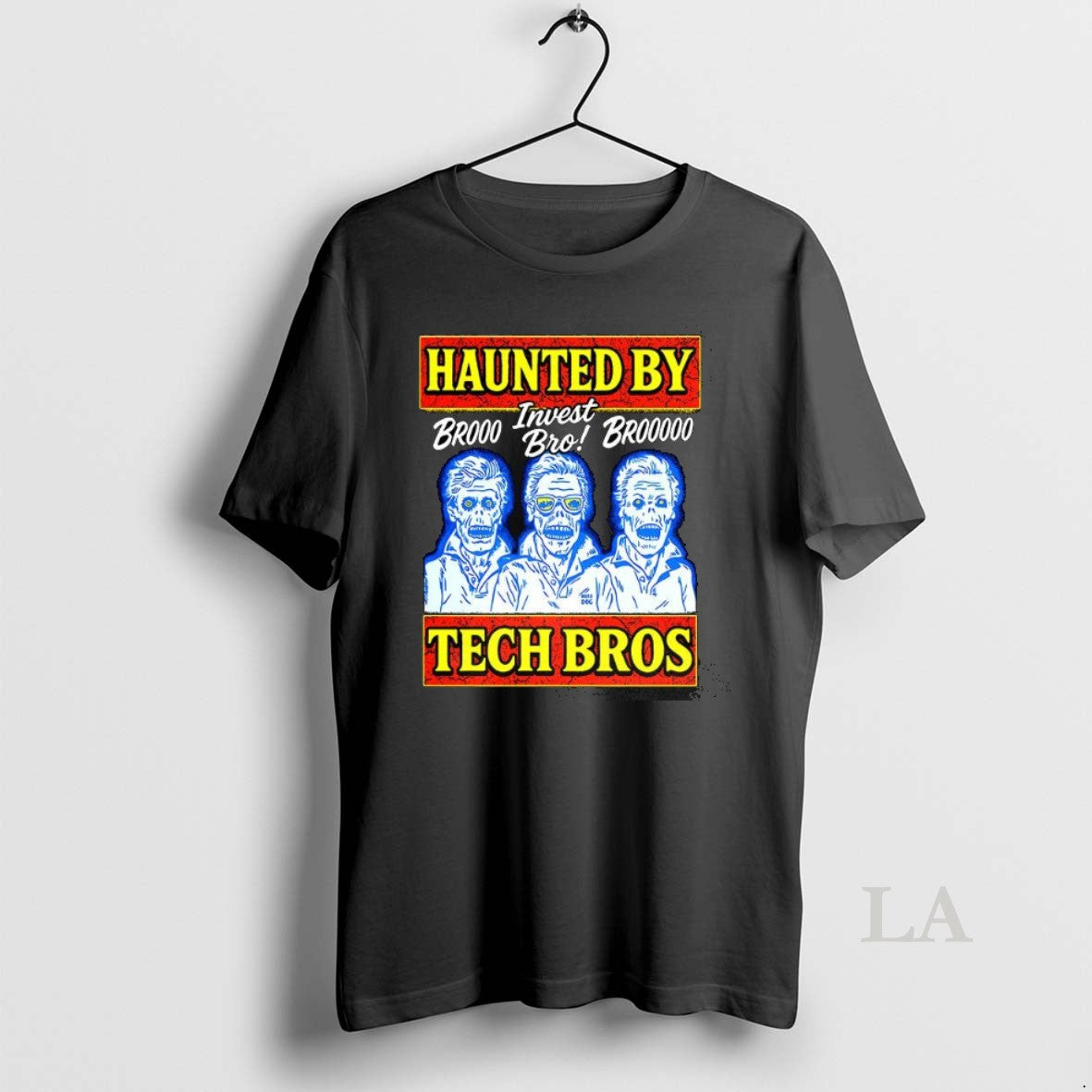Original Haunted By Tech Bros Zombie Bro Invest Bro T-Shirts, Hoodie, Sweatshirt | InkNestWear.com