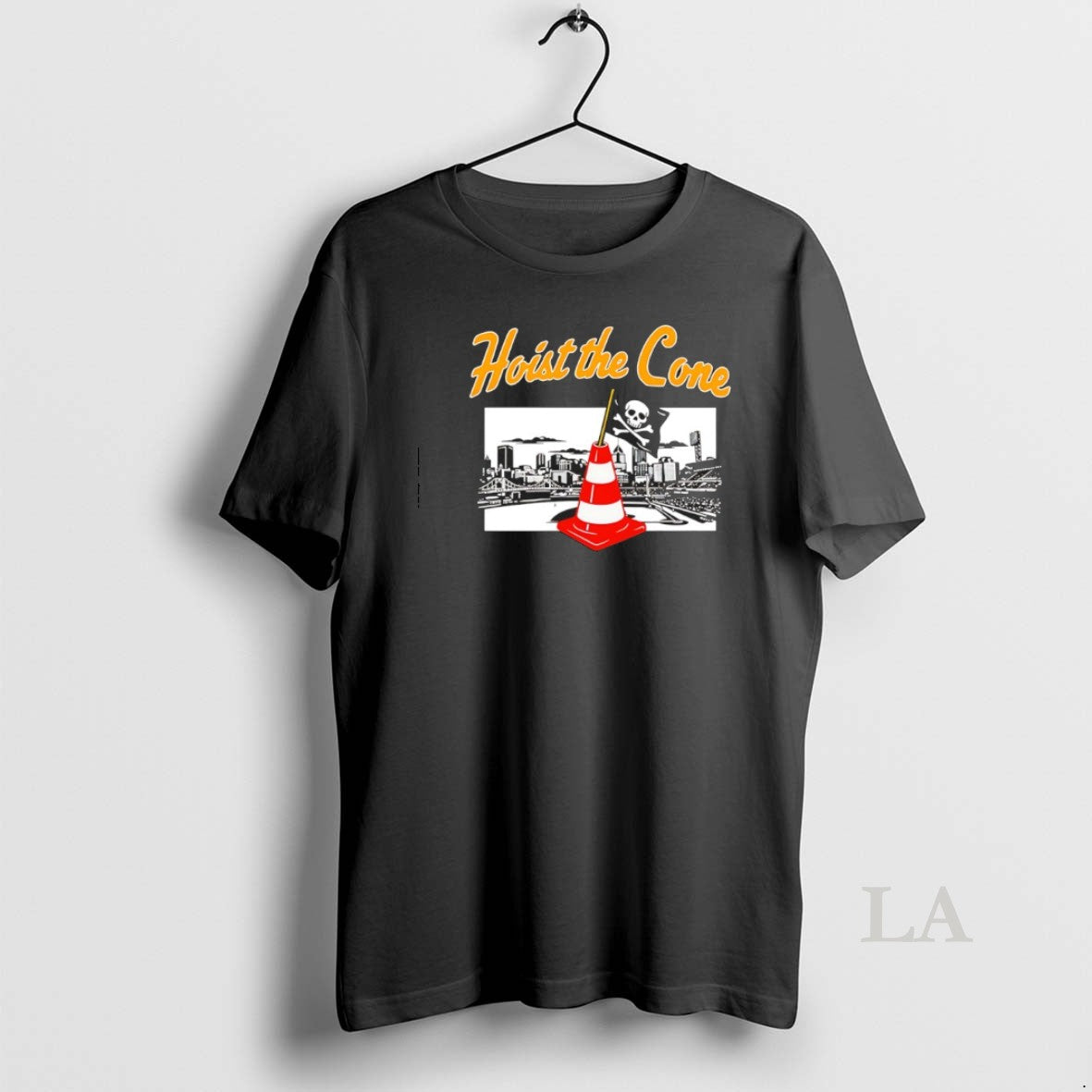 Original Hoist The Cone Pittsburgh Pirates Flag City Skyline
