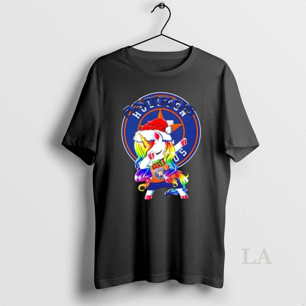 Original Houston Astros X Unicorn Santa Hat Dabbing Merry Christmas T-Shirts, Hoodie, Sweatshirt | InkNestWear.com