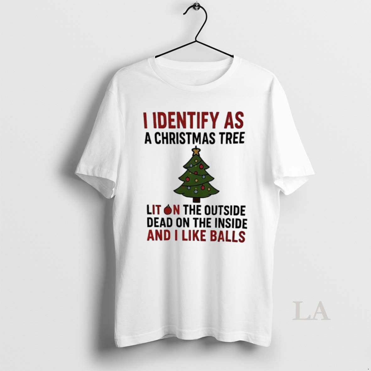 Original I Identify As A Christmas Tree Lit On The Outside Dead On The Inside T-Shirts, Hoodie, Sweatshirt | InkNestWear.com