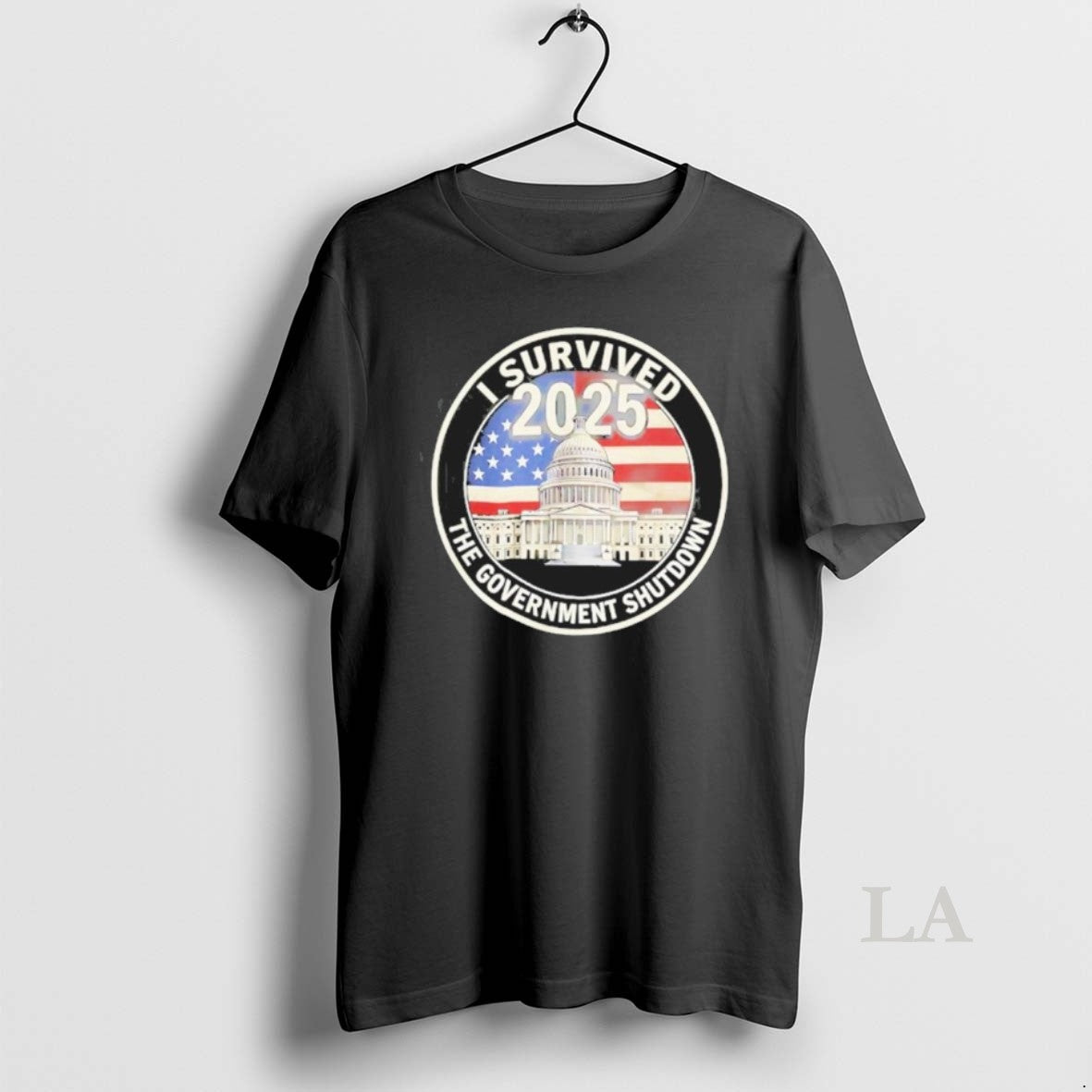 Original I Survived The Government Shutdown 2025 American Flag T-Shirts, Hoodie, Sweatshirt | InkNestWear.com