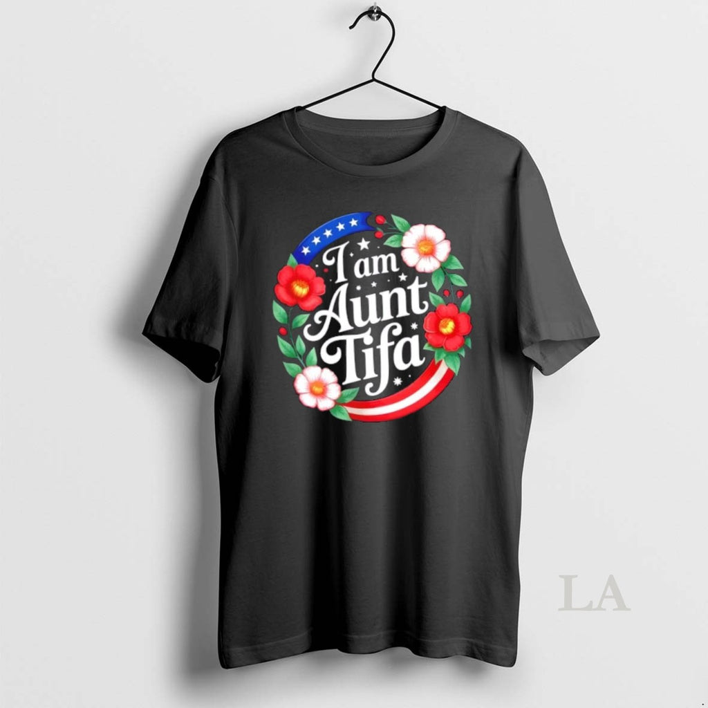 Original I Am Aunt Tifa Floral T-Shirts, Hoodie, Sweatshirt | InkNestWear.com