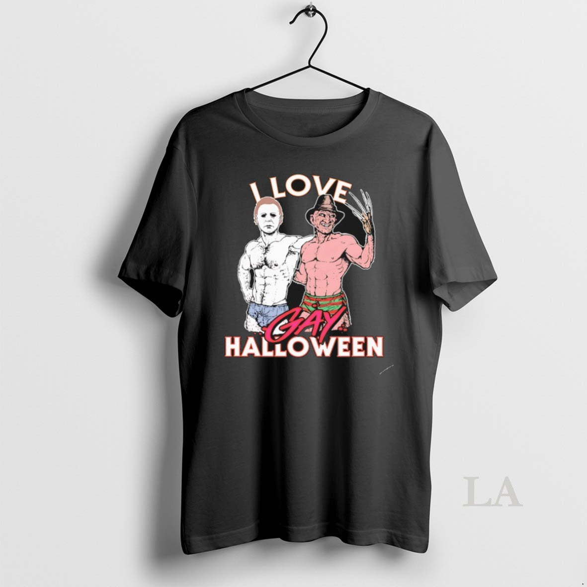 Original I Love Gay Halloween Michael Myers And Jason Voorhees T-Shirts, Hoodie, Sweatshirt | InkNestWear.com