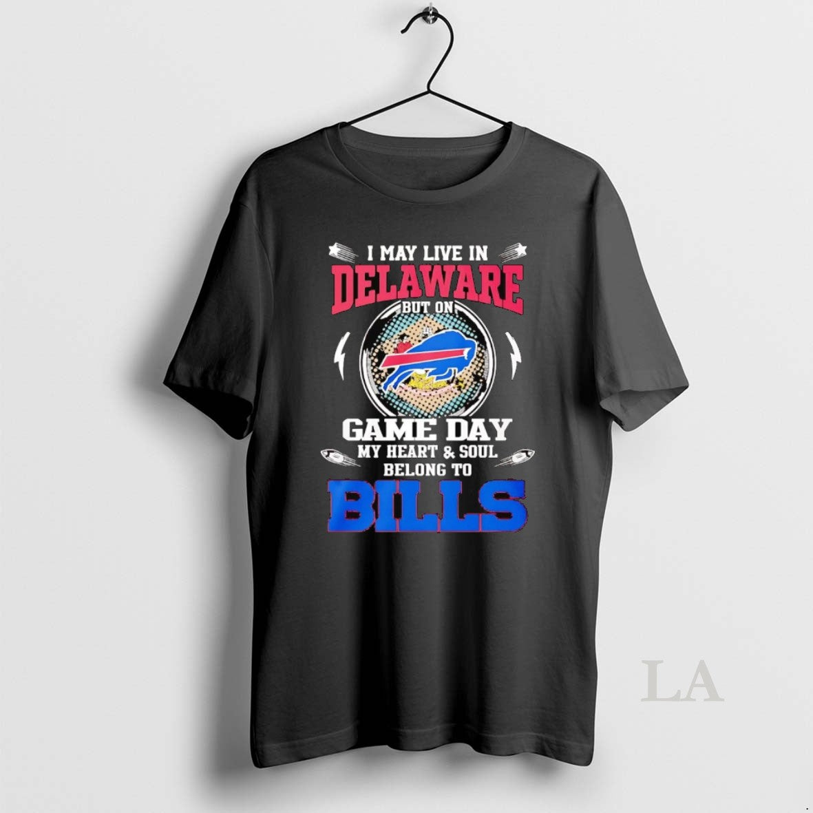 Original I May Live In Delaware But On Game Day My Heart And Soul Belong T-Shirts, Hoodie, Sweatshirt | InkNestWear.com