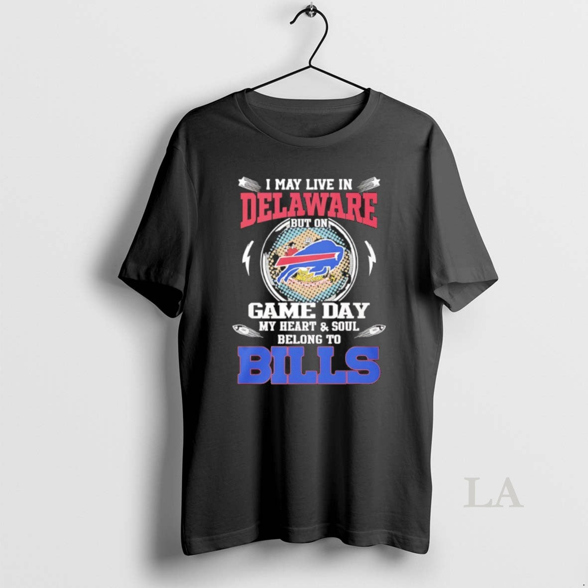 Original I May Live In Delaware Game Day My Heart And Soul Belong To Buffalo T-Shirts, Hoodie, Sweatshirt | InkNestWear.com