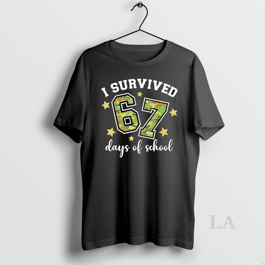 Original I Survived 67 Days Of School Camo T-Shirts, Hoodie, Sweatshirt | InkNestWear.com