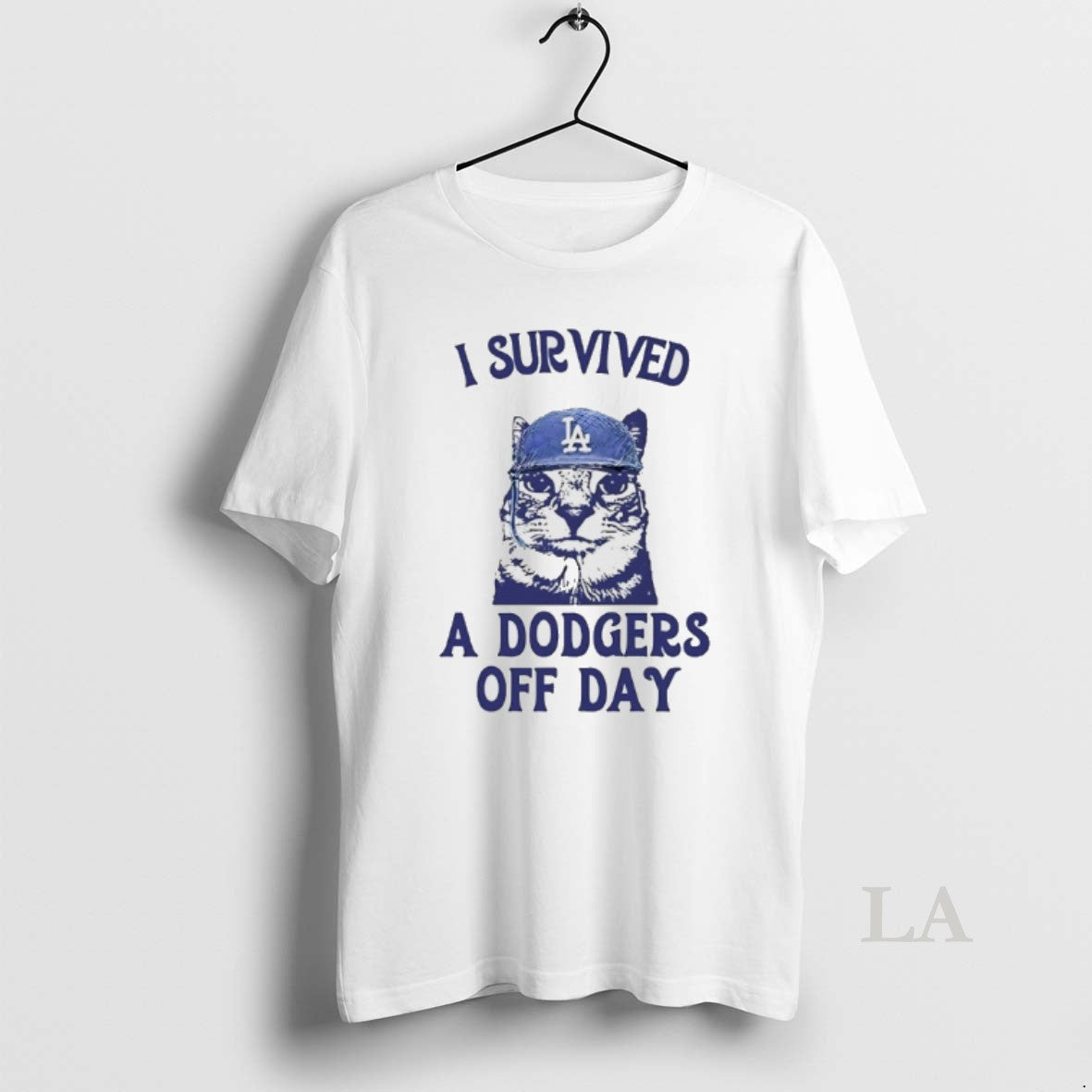 Original I Survived A Dodgers Off Day Cat Meme T-Shirts, Hoodie, Sweatshirt | InkNestWear.com
