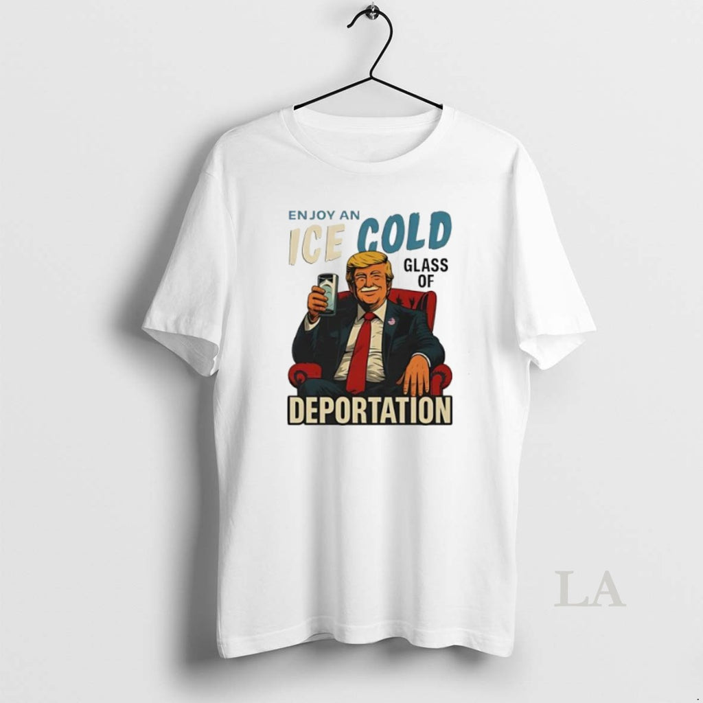 Original Ice Cold Glass Of Deportation Trump Milk Mustache Shrit T-Shirts, Hoodie, Sweatshirt | InkNestWear.com