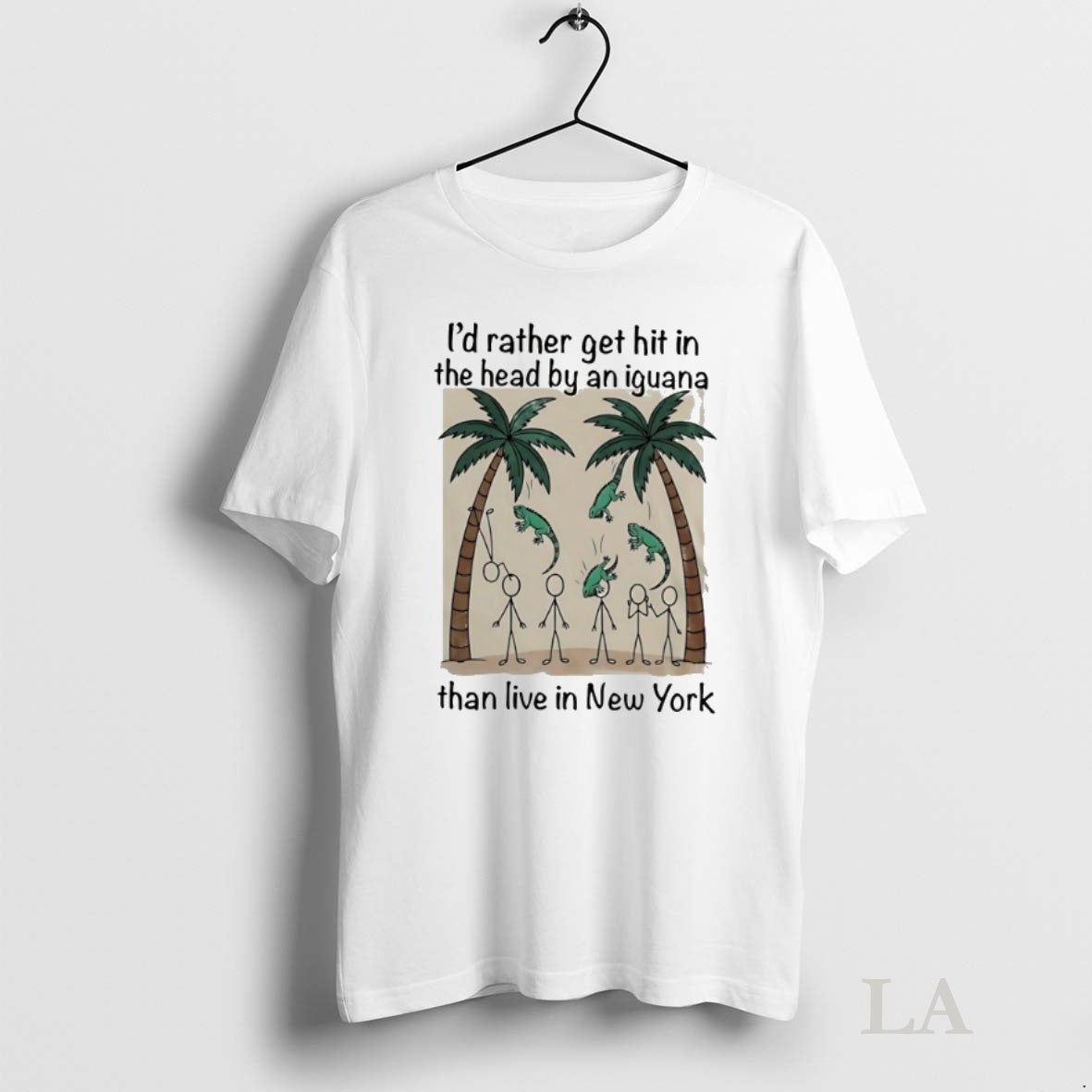 Original Id Rather Get Hit In The Head By An Iguana Than Live In New T-Shirts, Hoodie, Sweatshirt | InkNestWear.com
