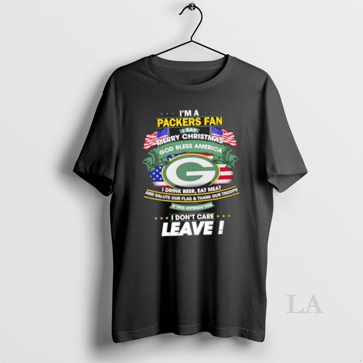 Original Im A Green Bay Packers Fan I Say Merry Christmas God Bless America T-Shirts, Hoodie, Sweatshirt | InkNestWear.com