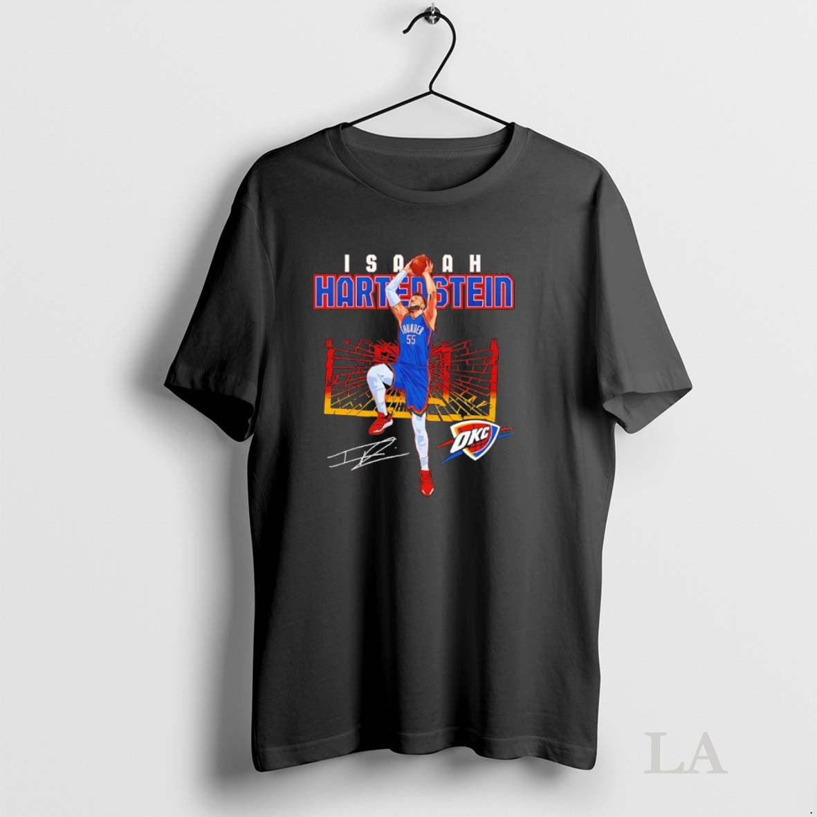 Original Isaiah Hartenstein Oklahoma City Thunder Shattered Flag Signature T-Shirts, Hoodie, Sweatshirt | InkNestWear.com
