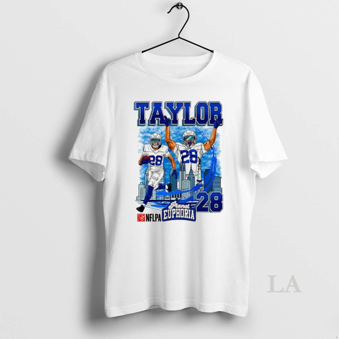 Original Jonathan Taylor Indianapolis Colts Football Number 28 Skyline Cartoon T-Shirts, Hoodie, Sweatshirt | InkNestWear.com