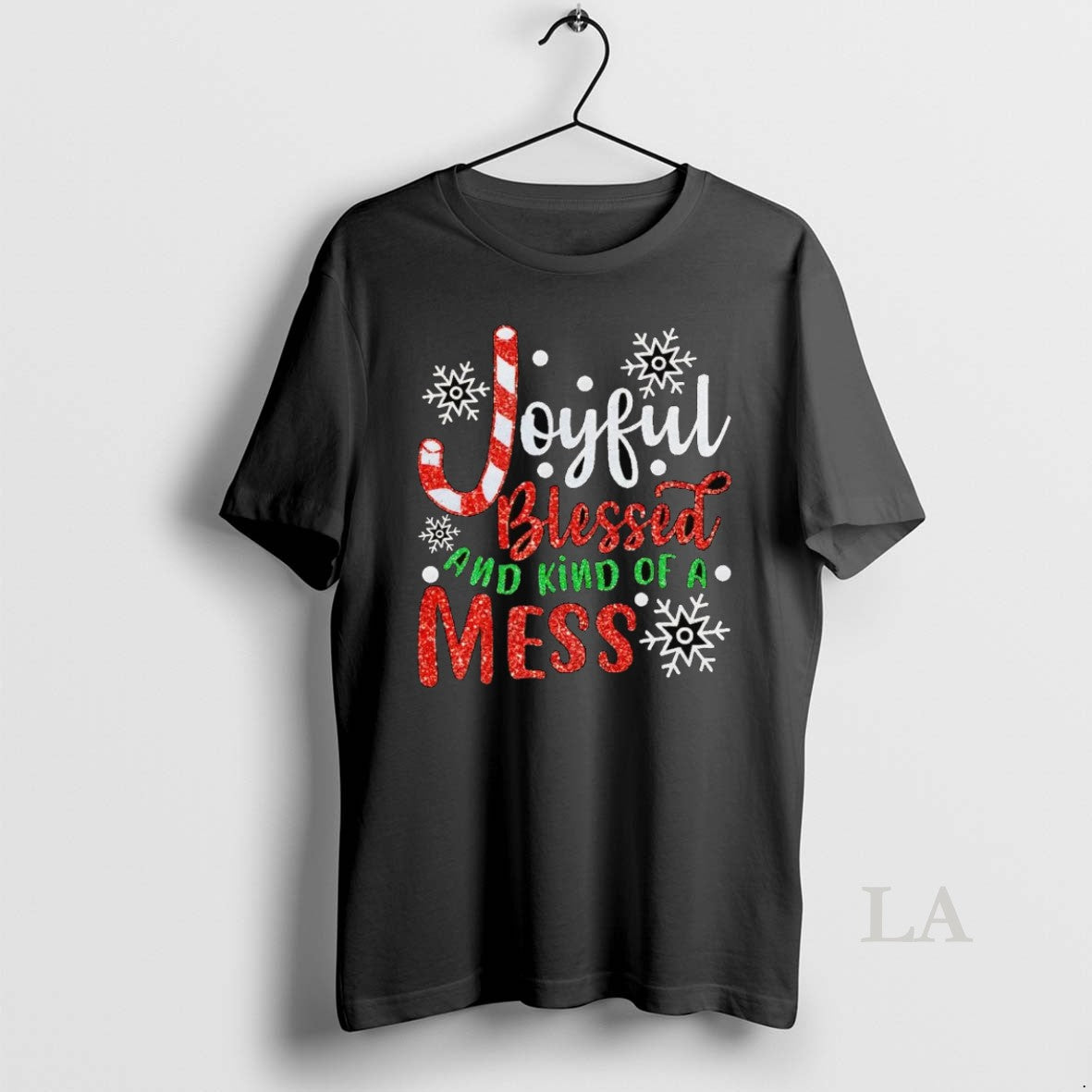 Original Joyful Blessed And Kind Of A Mess Christmas T-Shirts, Hoodie, Sweatshirt | InkNestWear.com