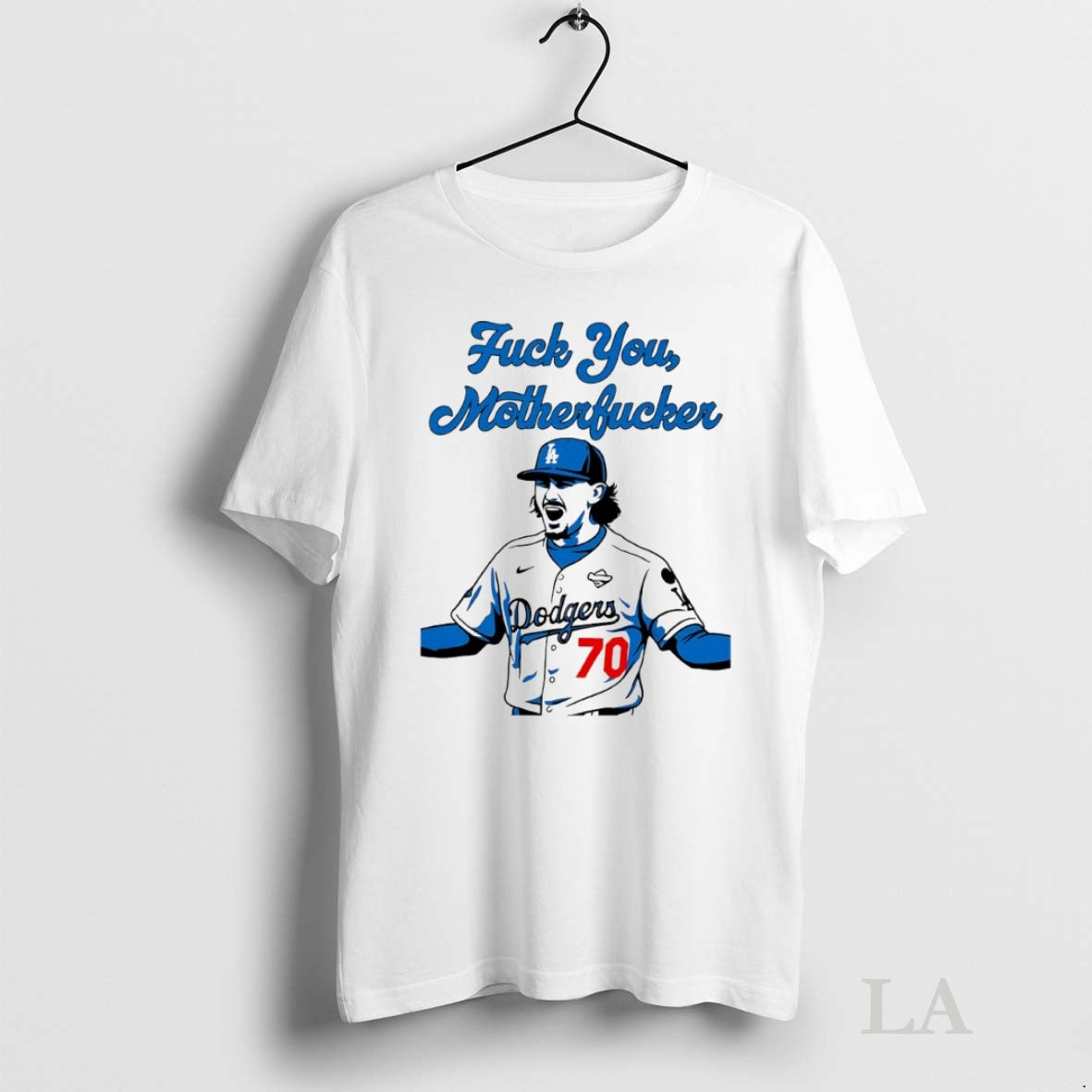 Original Justin Wrobleski 70 Los Angeles Dodgers Fck You Motherfcker Circle T-Shirts, Hoodie, Sweatshirt | InkNestWear.com