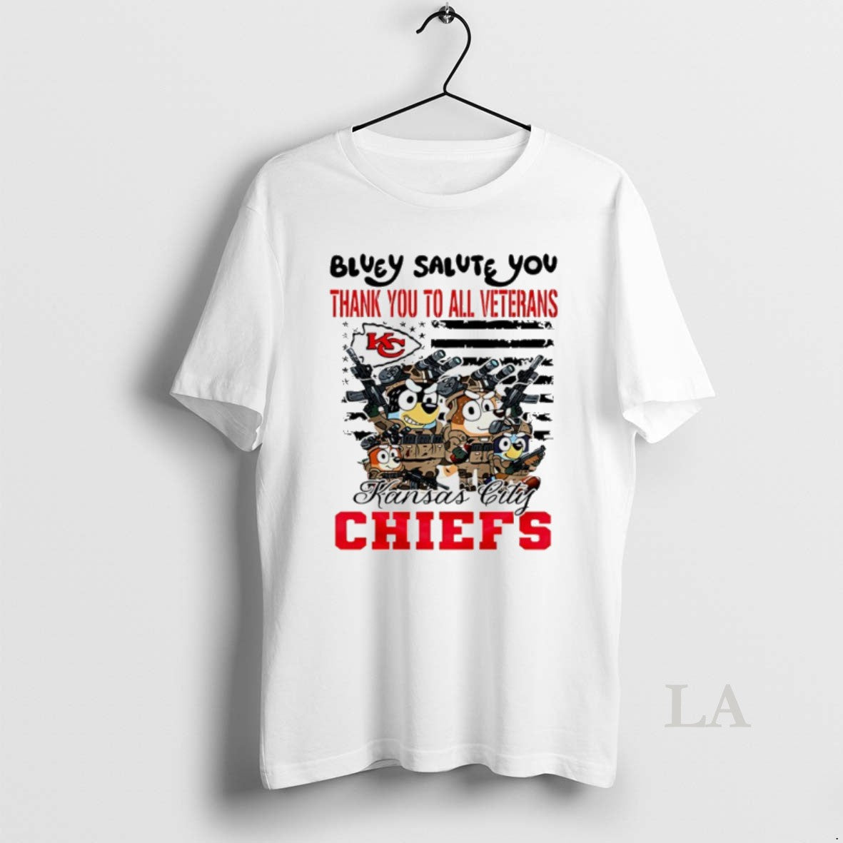 Original Kansas City Chiefs Bluey Salute You Thank You To All Veterans T-Shirts, Hoodie, Sweatshirt | InkNestWear.com