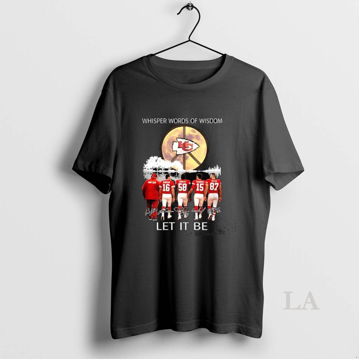 Original Kansas City Chiefs Whisper Words Of Wisdom Let It Be Player Signature Peace Symbol T-Shirts, Hoodie, Sweatshirt