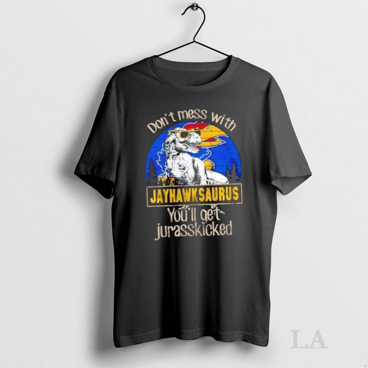 Original Kansas Jayhawks Dont Mess With Jayhawksaurus Youll Get Jurasskicked T-Shirts, Hoodie, Sweatshirt | InkNestWear.com