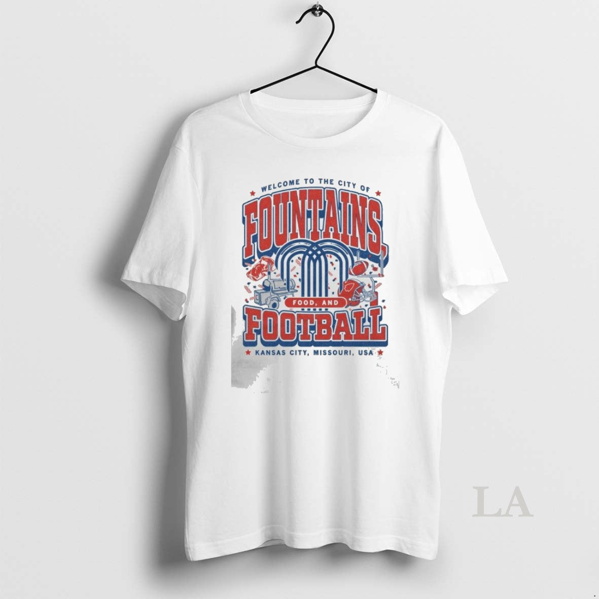 Original Kc Welcome To The City Of Fountains Food And Football T-Shirts, Hoodie, Sweatshirt | InkNestWear.com