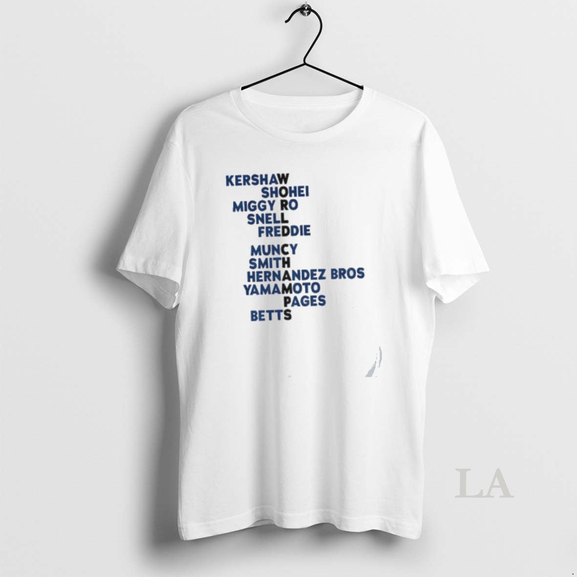 Original Kershaw Shohei Miggy Ro Snell Freddie Los Angeles Dodgers Baseball World Champs Acrostic Mlb T-Shirts, Hoodie,...
