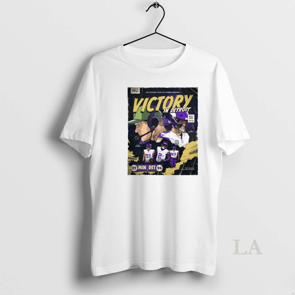 Original Kevin Oconnell Minnesota Vikings Vs Detroit Lions Victory In Detroit November 2 2025 Ford T-Shirts, Hoodie,...