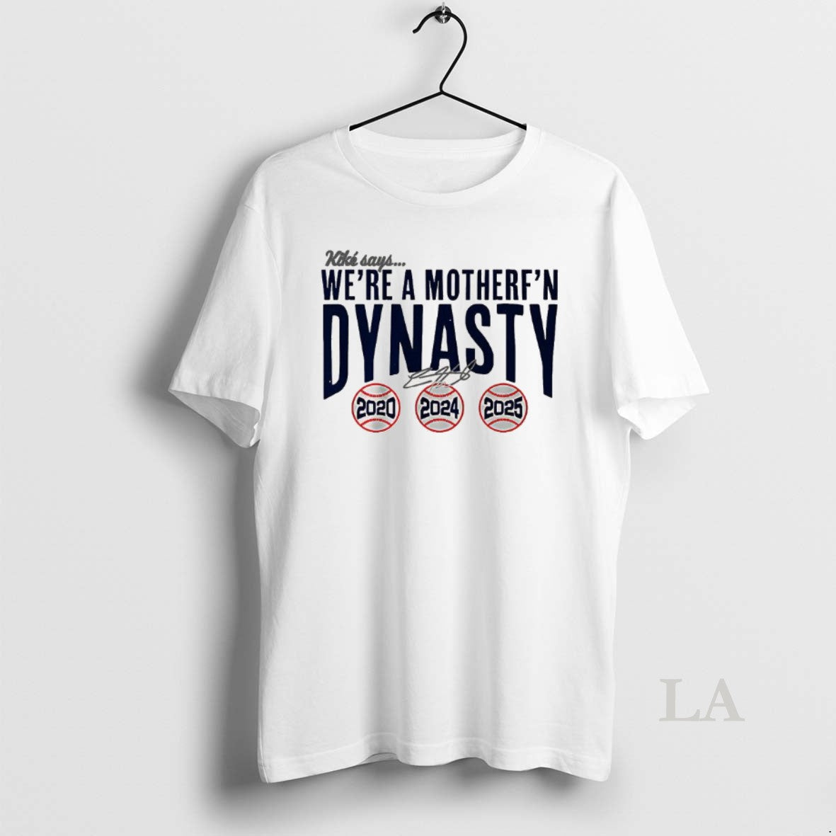 Original Kike Hernandez Los Angeles Dodgers Says Were A Mother Fn Dynasty Signature T-Shirts, Hoodie, Sweatshirt
