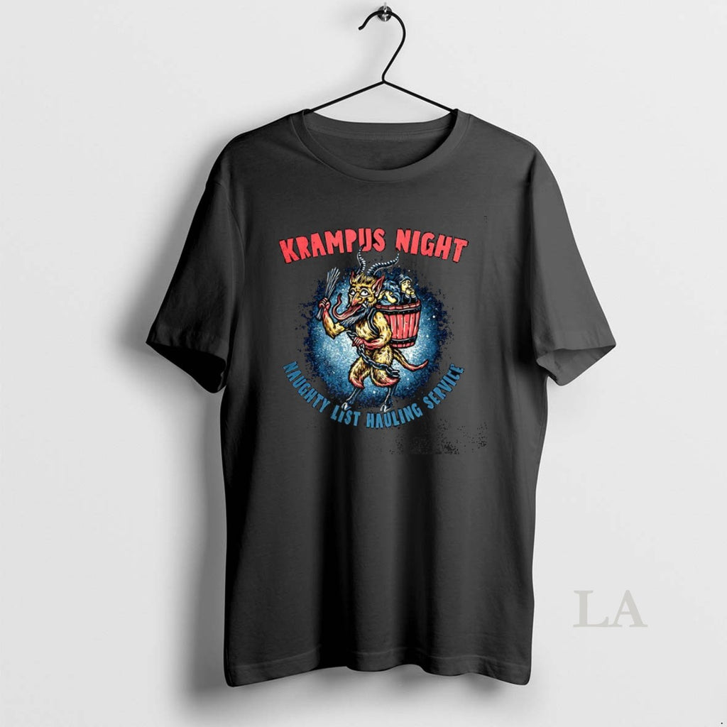 Original Krampus Night Naughty List Hauling Service Horror Christmas T-Shirts, Hoodie, Sweatshirt | InkNestWear.com