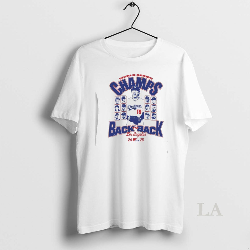Original La Dodgers Back To Back 24 25 World Series Champs T-Shirts, Hoodie, Sweatshirt | InkNestWear.com