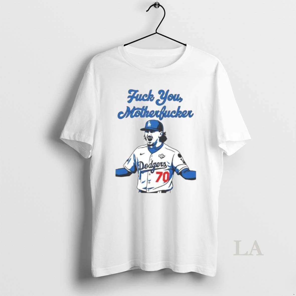 Original La Dodgers Justin Wrobleski Fuck You Motherfucker Ornaments T-Shirts, Hoodie, Sweatshirt | InkNestWear.com