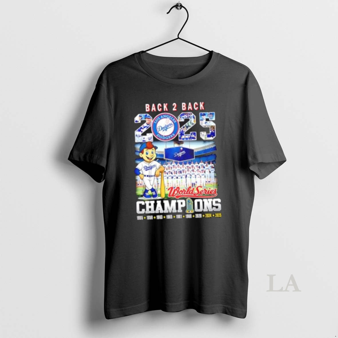 Original La Dodgers Back 2 Back 2025 World Series Champions 9 Time Mascot T-Shirts, Hoodie, Sweatshirt | InkNestWear.com
