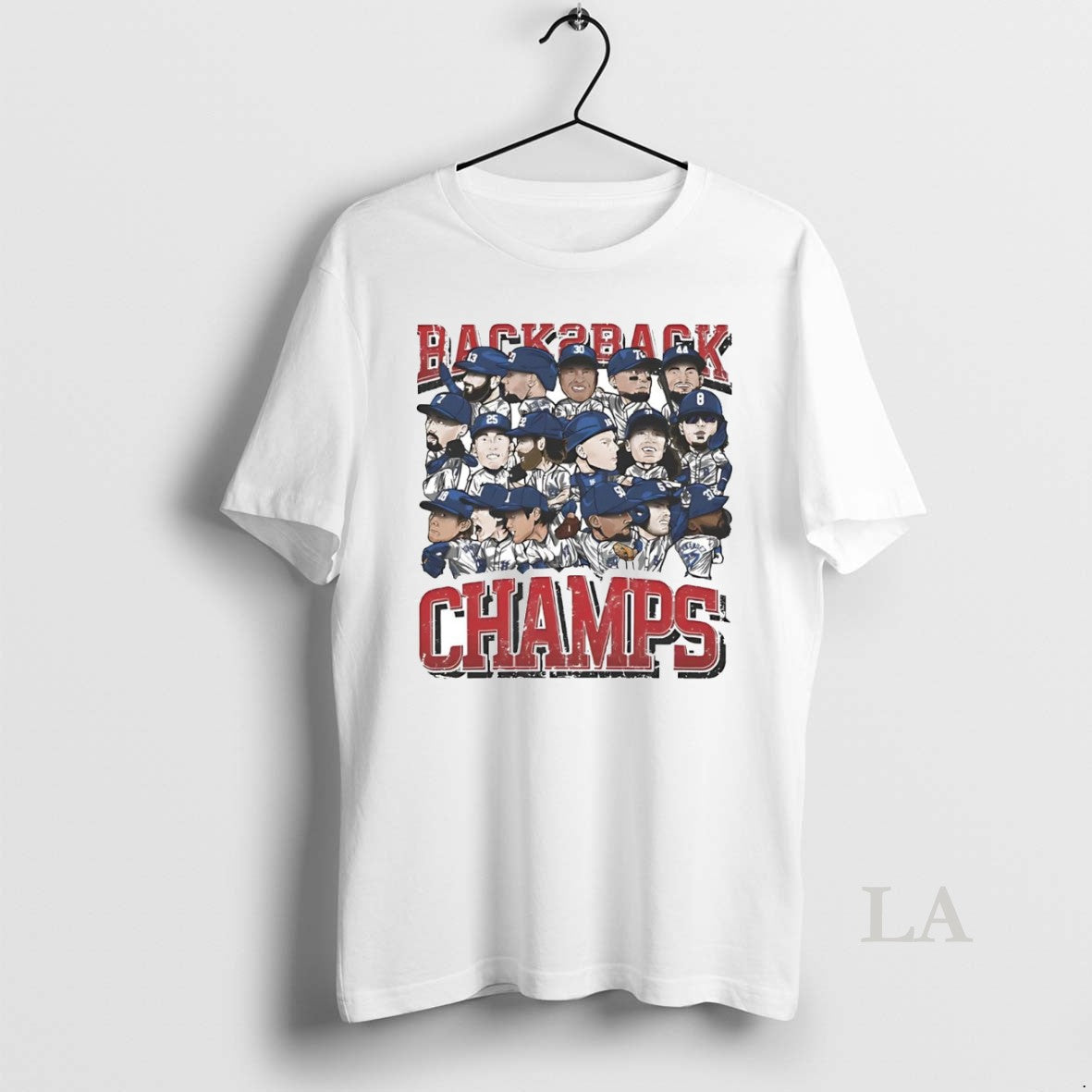 Original La Dodgers Back To Back Champs 2025 Caricature T-Shirts, Hoodie, Sweatshirt | InkNestWear.com