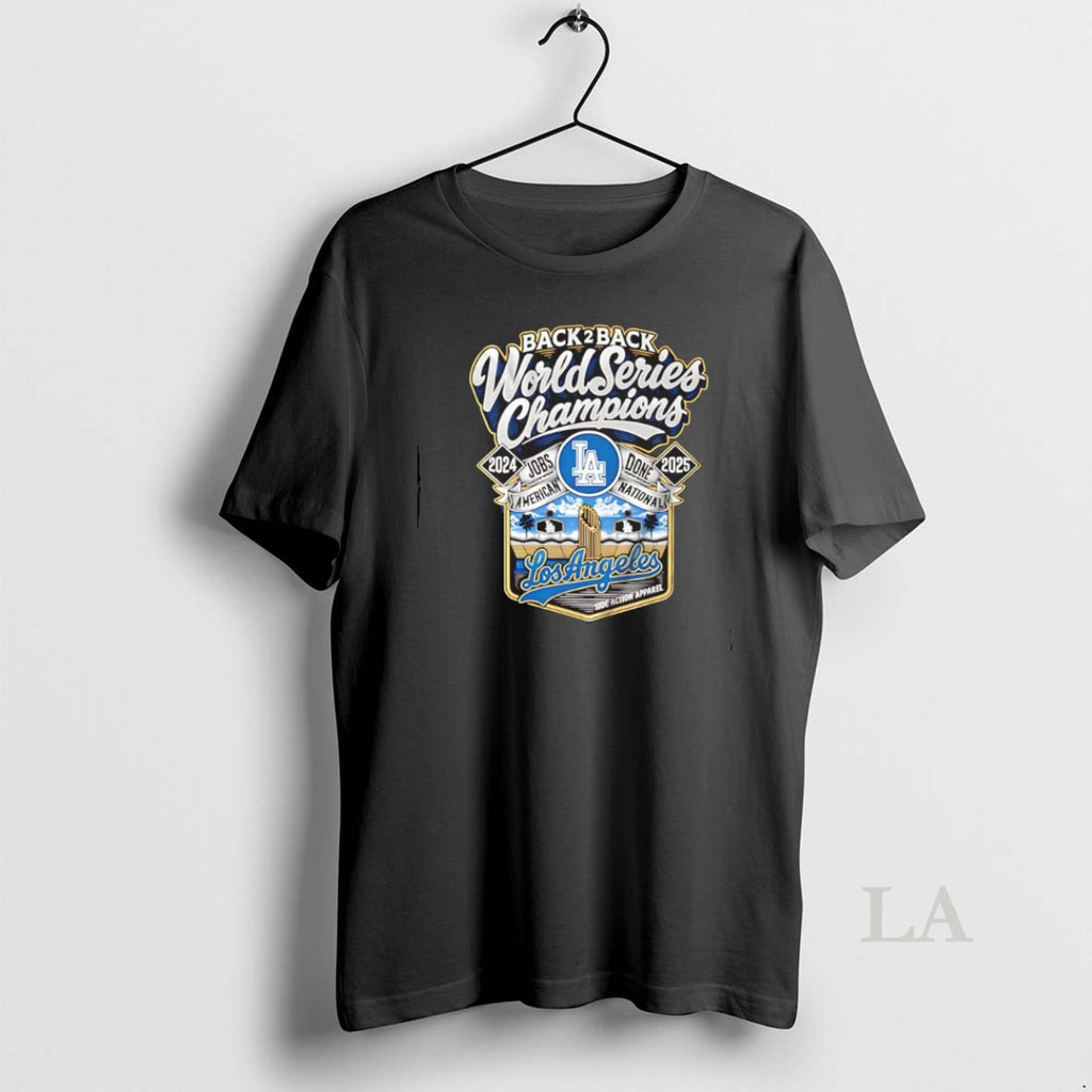 Original La Dodgers 2024 2025 Back 2 Back Champions Jobs American Done National T-Shirts, Hoodie, Sweatshirt