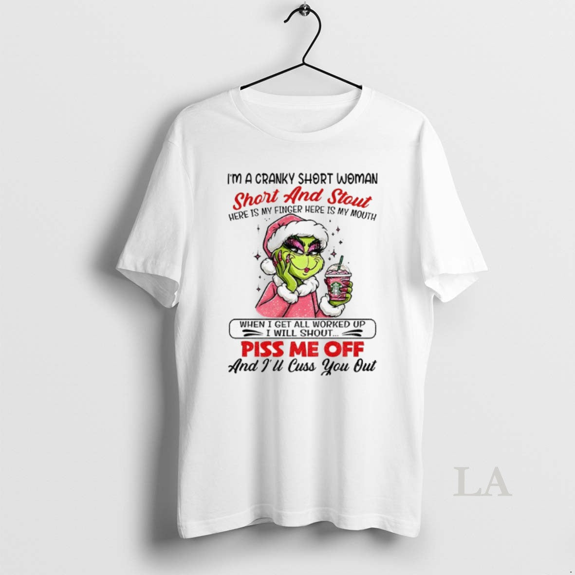 Original Lady Grinch Im A Cranky Short Woman Short And Stout Here Is My Finger T-Shirts, Hoodie, Sweatshirt | InkNestWear.com
