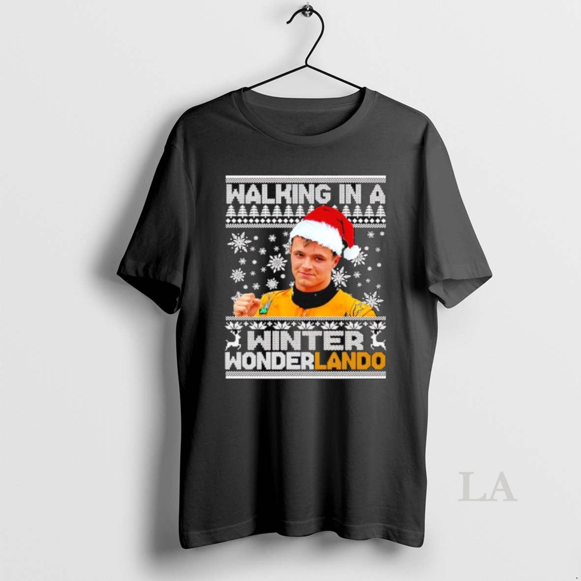 Original Lando Norris Christmas Walking In A Winter Wonderlando Graphic T-Shirts, Hoodie, Sweatshirt | InkNestWear.com