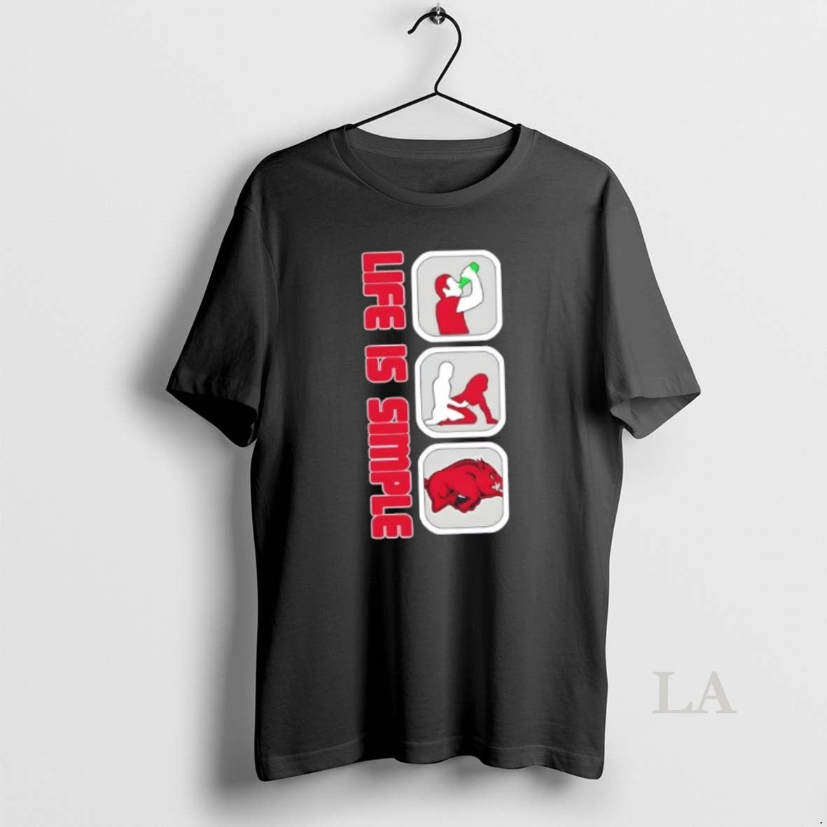 Original Life Is Simple Arkansas Razorbacks T-Shirts, Hoodie, Sweatshirt | InkNestWear.com