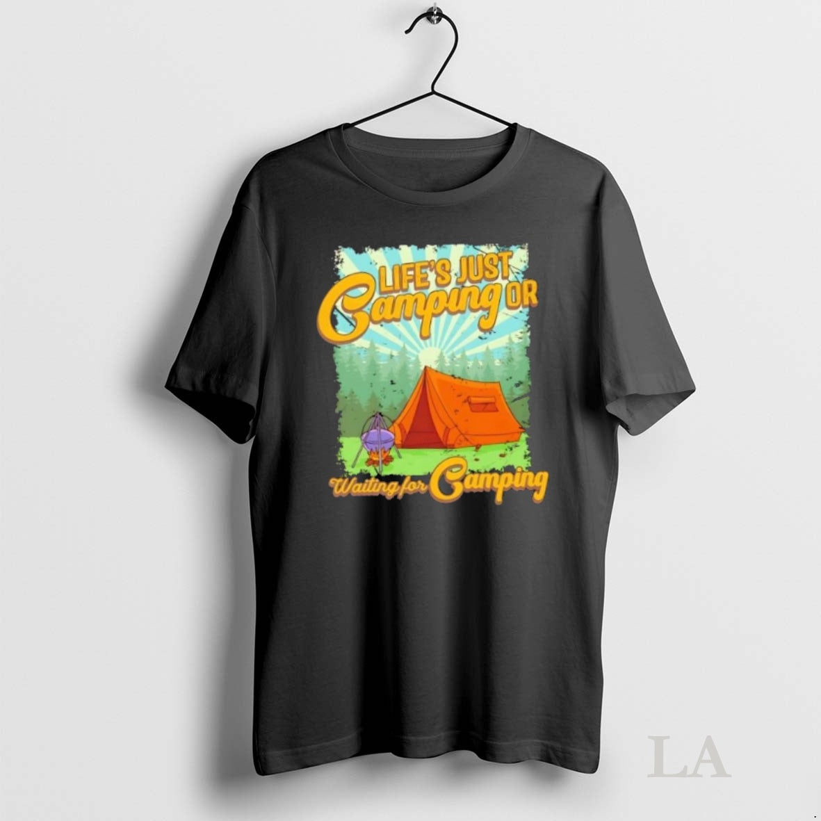 Original Lifes Just Camping Or Waiting For Camping T-Shirts, Hoodie, Sweatshirt | InkNestWear.com