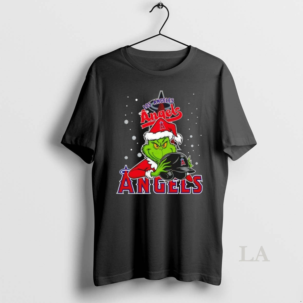 Original Los Angeles Angels Baseball Grinch Holding Helmet Christmas T-Shirts, Hoodie, Sweatshirt | InkNestWear.com