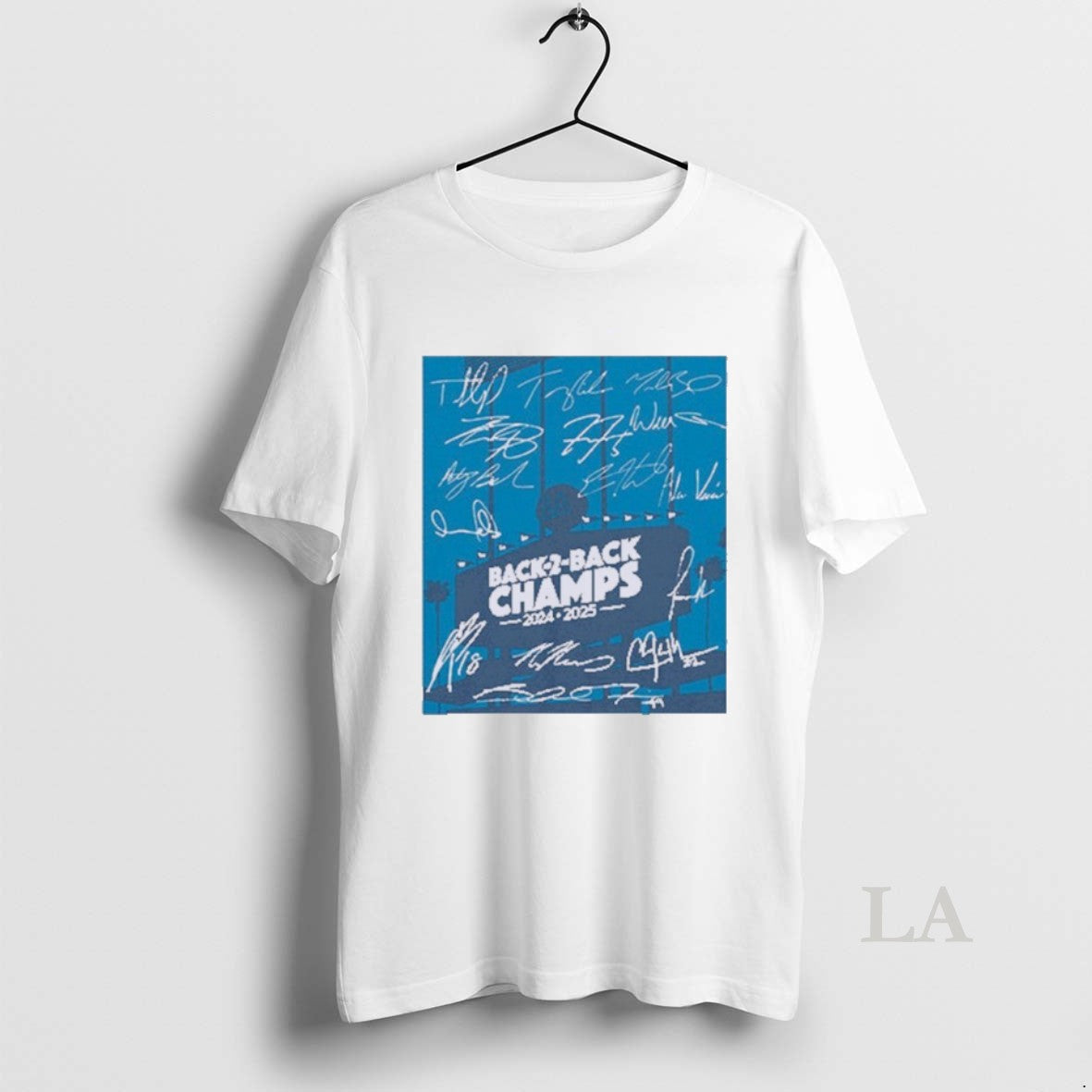 Original Los Angeles Baseball Back To Back Champs Signature Roster T-Shirts, Hoodie, Sweatshirt | InkNestWear.com