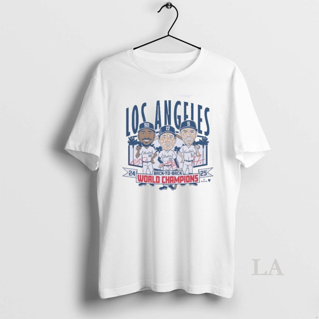 Original Los Angeles Baseball Back To Back World Champs Caricatures T-Shirts, Hoodie, Sweatshirt | InkNestWear.com