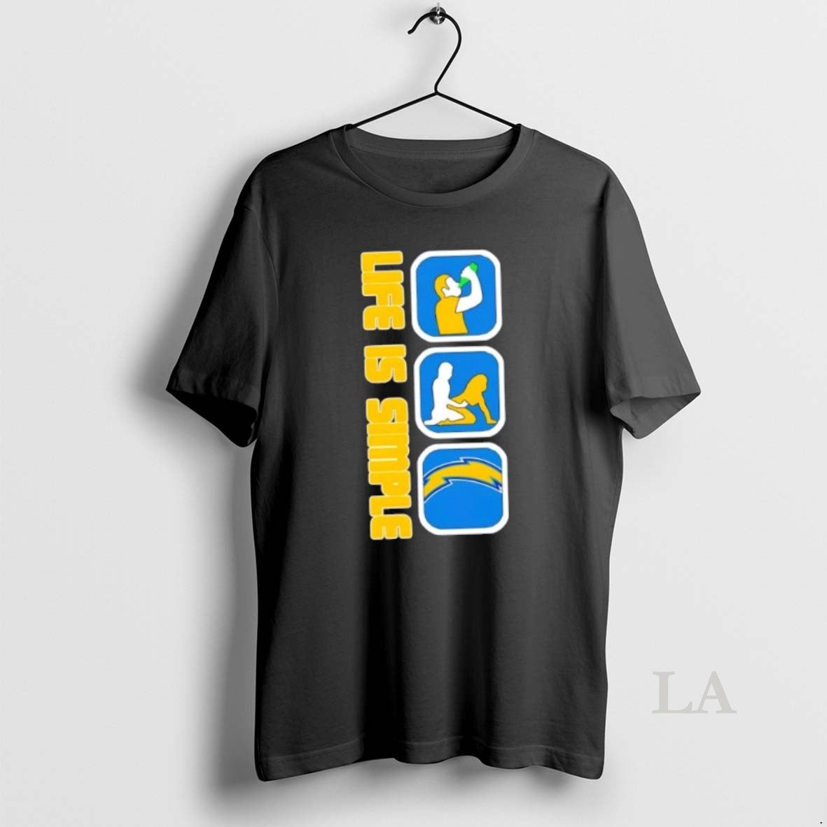 Original Los Angeles Chargers Football Life Is Simple T-Shirts, Hoodie, Sweatshirt | InkNestWear.com