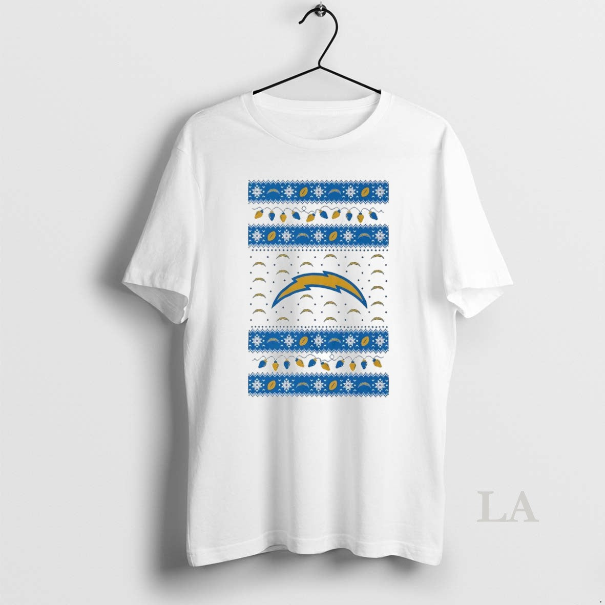 Original Los Angeles Chargers Ugly Christmas Light T-Shirts, Hoodie, Sweatshirt | InkNestWear.com