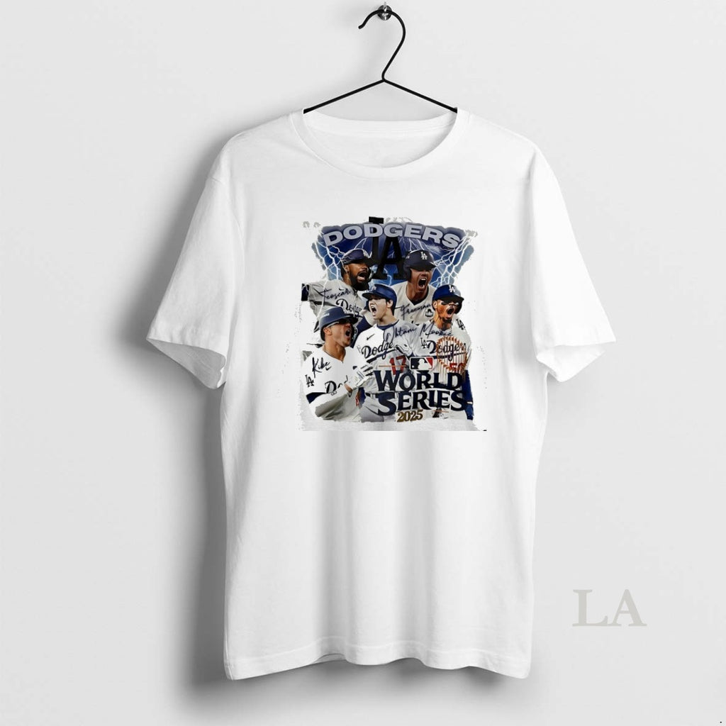 Original Los Angeles Dodgers 2025 World Series Champions Lightning Graphic T-Shirts, Hoodie, Sweatshirt | InkNestWear.com