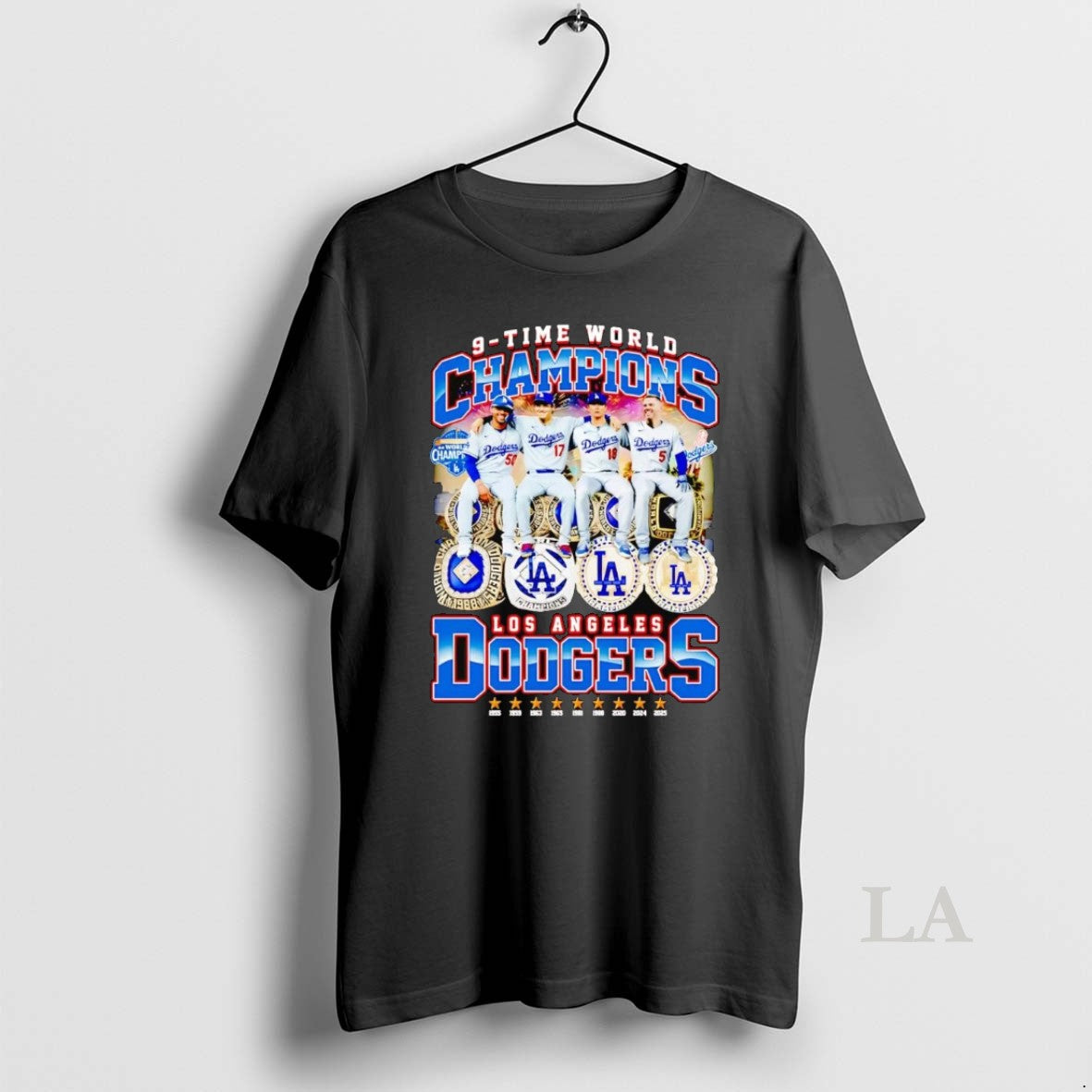 Original Los Angeles Dodgers 9 Time World Series Champions Players T-Shirts, Hoodie, Sweatshirt | InkNestWear.com