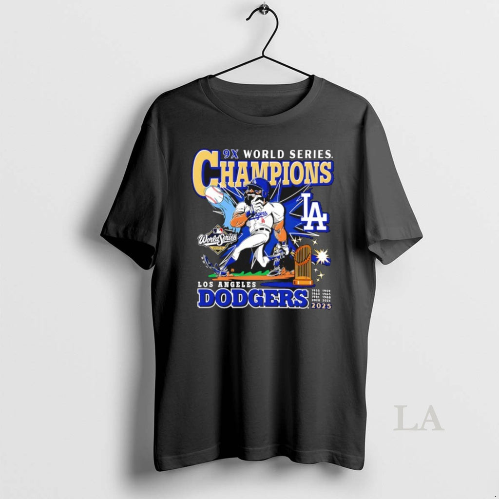 Original Los Angeles Dodgers 9x World Series Champions 2025 Player Cartoon T-Shirts, Hoodie, Sweatshirt | InkNestWear.com