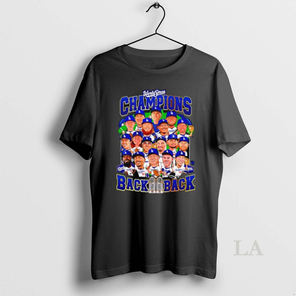 Original Los Angeles Dodgers Back 2 Back Ws Champions Action Cartoon T-Shirts, Hoodie, Sweatshirt | InkNestWear.com
