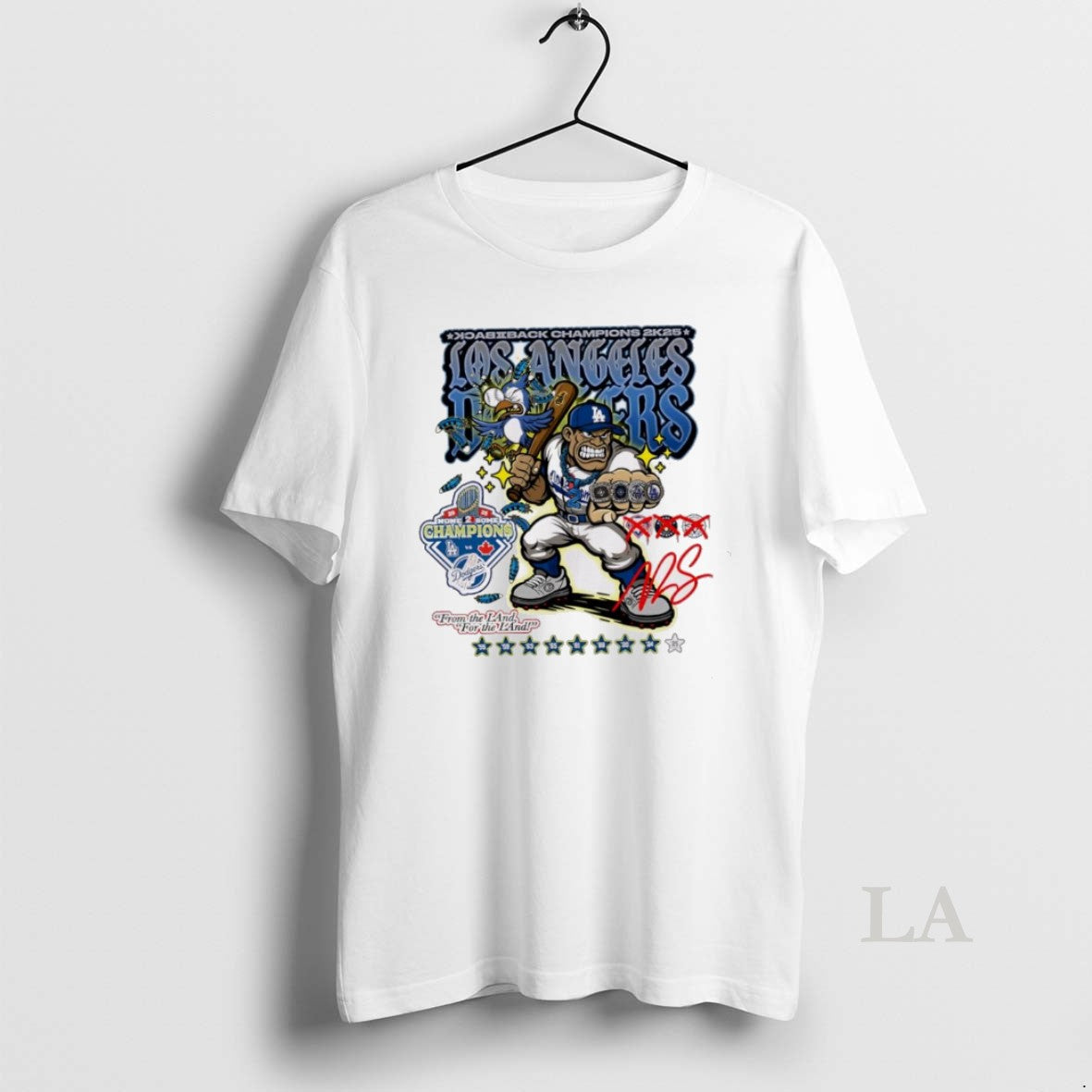 Original Los Angeles Dodgers Back 2k25 Champions None 2 Some Cartoon T-Shirts, Hoodie, Sweatshirt | InkNestWear.com