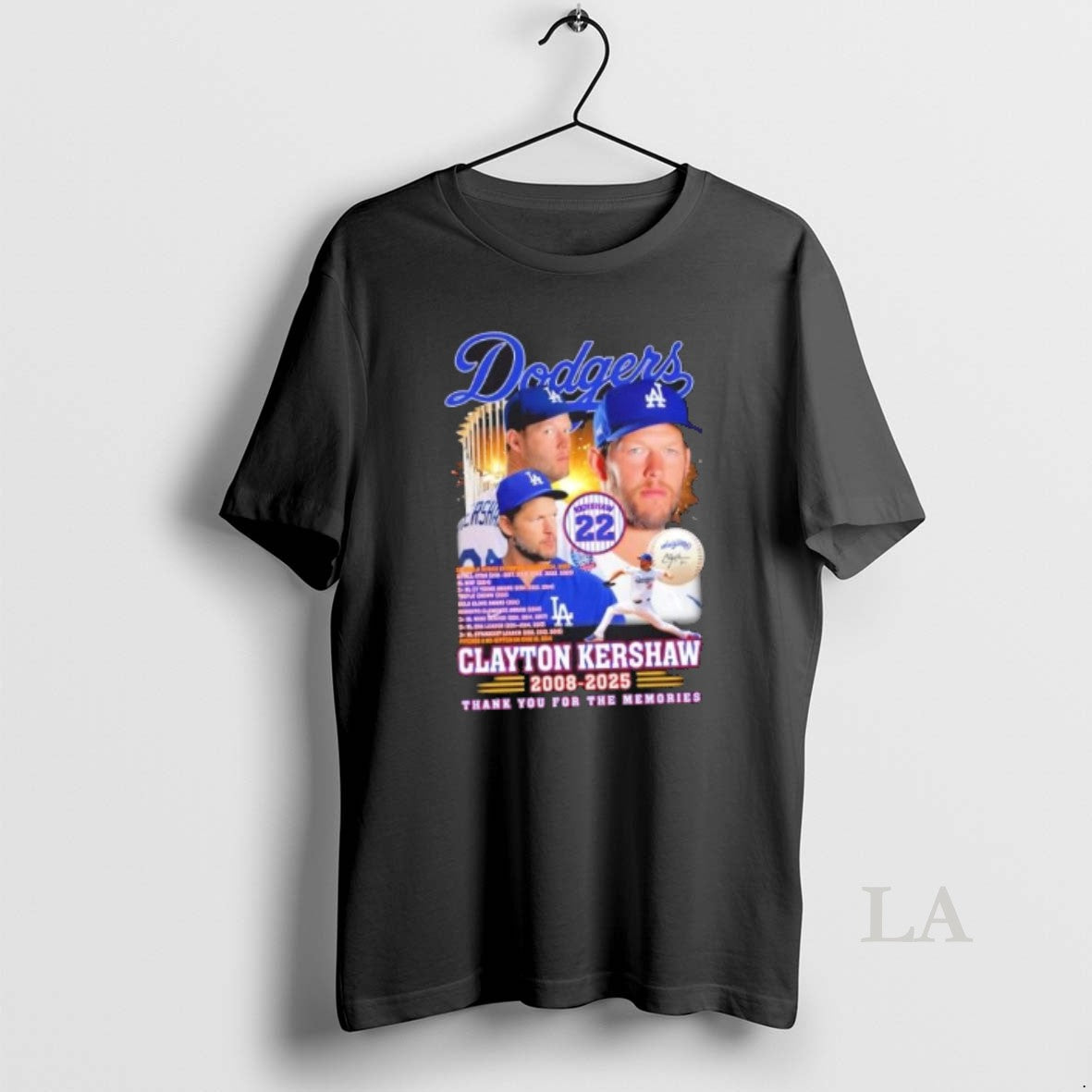 Original Los Angeles Dodgers Forever 22 Clayton Kershaw 2008 2025 Thank You For The Memories T-Shirts, Hoodie, Sweatshirt