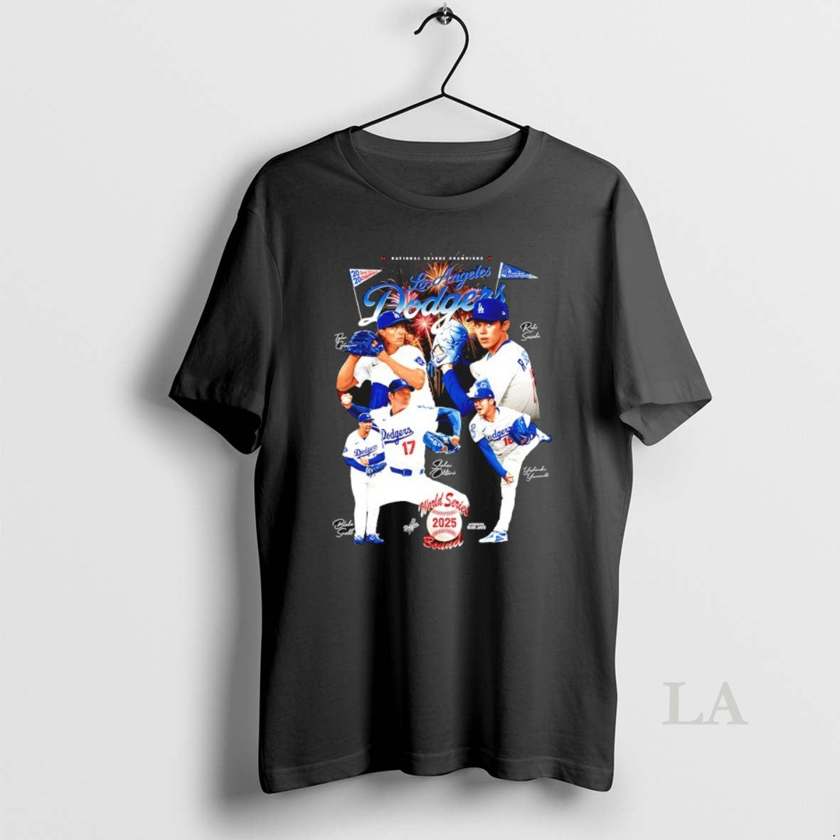 Original Los Angeles Dodgers National League Champions 2025 World Series Signature Graphic T-Shirts, Hoodie, Sweatshirt