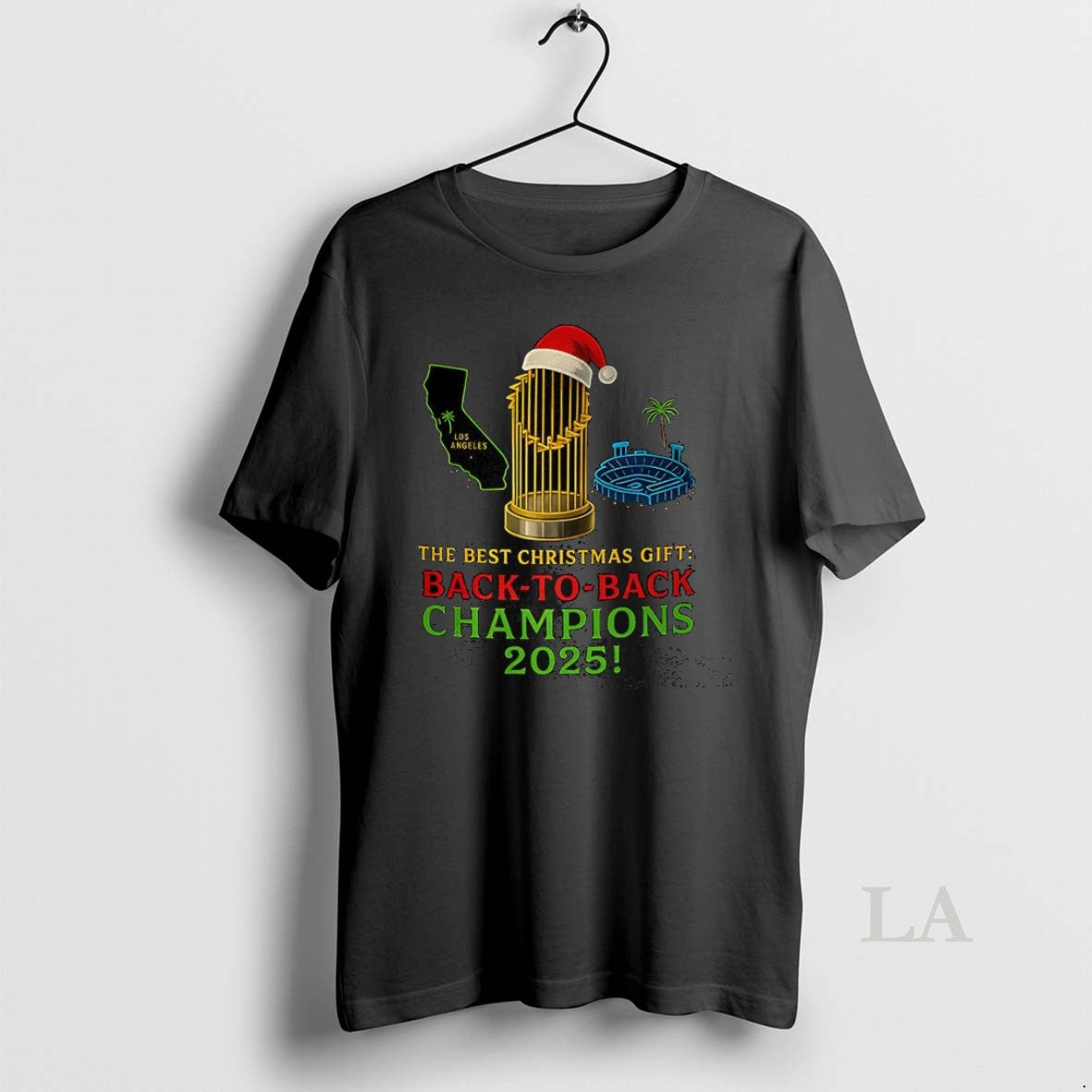 Original Los Angeles Dodgers Trophy The Best Christmas Gift Back To Back Champions 2025 T-Shirts, Hoodie, Sweatshirt